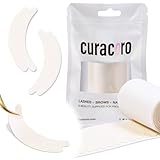 Curacoro Double Foam Eye Pads For Lash Extension, Hypoallergenic Eye Pads Lash Extension Supplies for Oily Skin & Sensitive Eyes, Soft Sticky Pads for Lash Perm Lamination, Lash Remover (46 Pads)