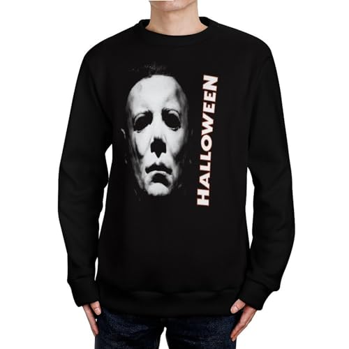 ZHANGXM Men's Pullover Sweater Halloween Michael Myers Autumn Soft Loose Hip-Hop for Men Long-Sleeved Sweatershirt