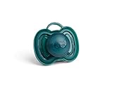 Herobility Pacifiers for 0 – 6 Month Baby Dark Green | BPA Free, Thin & Soft Silicone Material, Large Air Vents | Easy to Clean & Hygienic