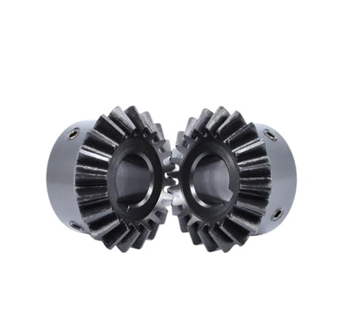 Bevel Gear Pinion Hardware Mechanical 1pcs 20Tooth Carbon Steel Straight Bevel Gear Ratio 1:1 Hole 5mm - 15mm Top Thread M5 Transmission(8mm)