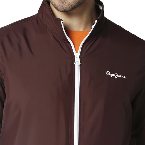 Image of Pepe Jeans Men's Polyester Solid Standard Length A-Line Coat