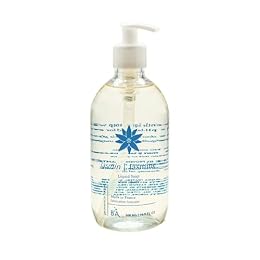 Provence Sante Natural Liquid Soap - Moisturizing Almond Oil Hand Soap with Exotic Jasmine Scent - Elegant Pump Dispenser for Kitchen & Bath (16.9 oz)