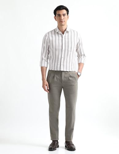 Image of Arrow Checked Slim Fit Mens Formal Shirt - Cotton, Breathable & Comfortable, Full Sleeves Shirts for Men