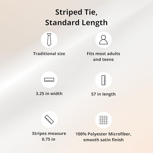Image of tiemart Men's Striped Tie Standard Length