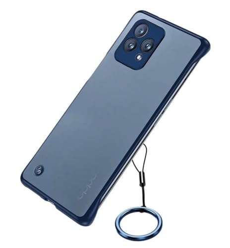 Image of REALCASE Honor 200 Lite 5G Back Cover Case | Stylish Frameless Matte Hard Back Skin | Soft TPU Shock Proof Bumper Back Cover Case for Honor 200 Lite 5G (Blue)