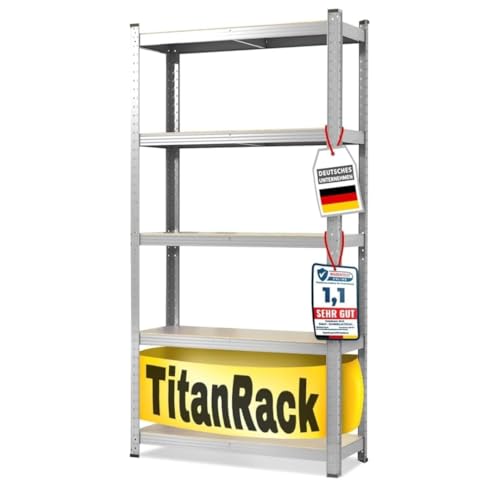 KARAT Scaffalatura per carichi pesanti, 30 x 70 x 150 cm, scaffalatura cantina, scaffalatura in metallo – 5 ripiani regolabili (zincati)