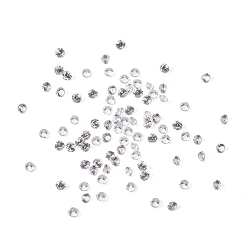 Craftdady 1000 piezas de circonita cúbica transparente de 1 mm, piedras sueltas de rinita en granel para fabricación y reparación de joyería