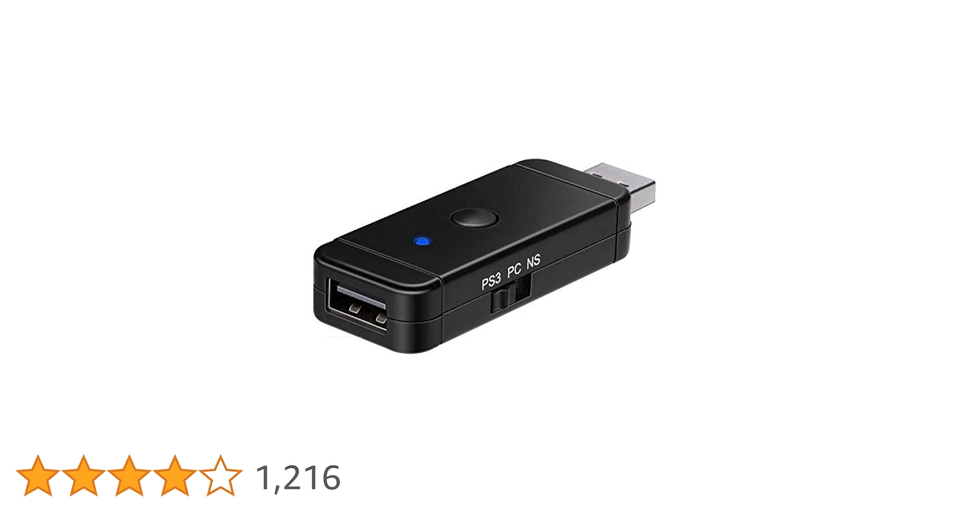 JZW-Shop Controller Adapter USB for Nintendo Switch, PS3, PC