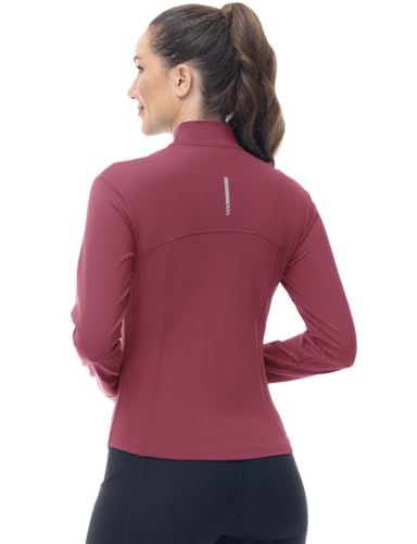 Gopune Women's Workout Athletic Jacket Lightweight Zip Up Yoga Slim Fit Tops with Pockets