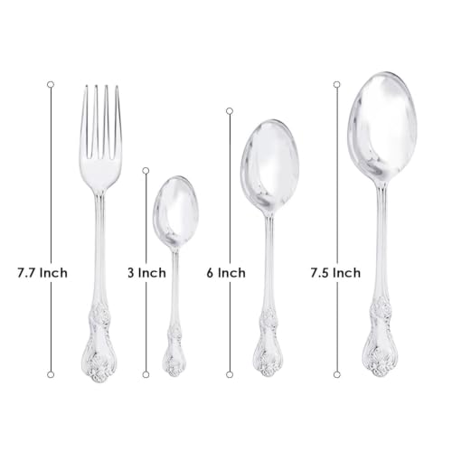 Image of Culinex Premium 18 /8 Stainless Steel 20-Piece Cutlery Set Fest Classic 2 Service Spoon, 6 Spoon, 6 Fork & 6 Tea Spoon By thinKitchen