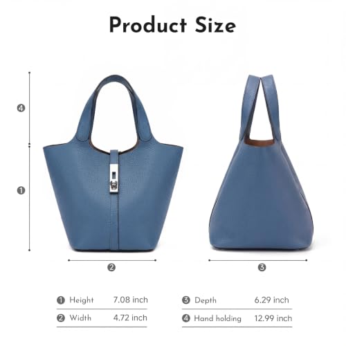 Bolso Tote para mujer con asa superior de cuero vegano miniatura 5