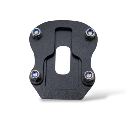 Image of Vstrom SX 250 Side Stand Extender| Stand Pad Holder Durable Motorbike | Heavy Duty Parking Support and Stability Rust Resistant Black Finish, Easy Installation Compatible Vstrom SX 250.
