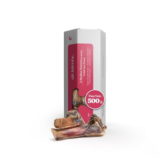 dr. bimix Hueso de Jamón para Perros Medianos y Grandes – Snack Natural de Hueso de Jamón Serrano, Chuche 100% Natural. Ayuda a la Higiene Dental, Refuerza Encías y Promueve Bienestar 500g