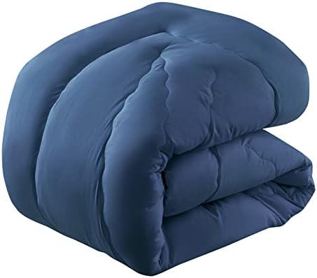 （15:30時点） 掛け布団 シングル 冬 かけ布団 洗える かけふとん オールシーズン 掛けふとん 柔らかな肌触り 肌掛け布団 軽量 通気 抗菌防臭 SEK認証 Ag+銀イオン抗菌素材 アレルギー対策 150x210cm ネイビー（中綿1.6kg）