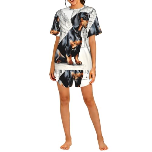 Ensemble de pyjama respirant teckel pour femme : fini la chaleur, place au confort nocturne