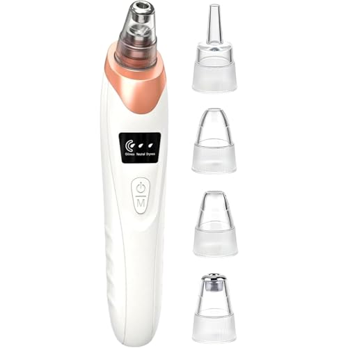 Blackhead Remover Vacuum suction remover USB Rechargeable Pore Vacuum Black Head Extractions Men and Women Pore Cleaner 3 Adjustment Modes & 5 Suction Heads