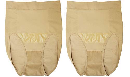 Alessandra B 2 Pack High Waist C-Section Recovery Panty with Silicone Panel for Incision Care and Scar Healing - M9988-2 Nude