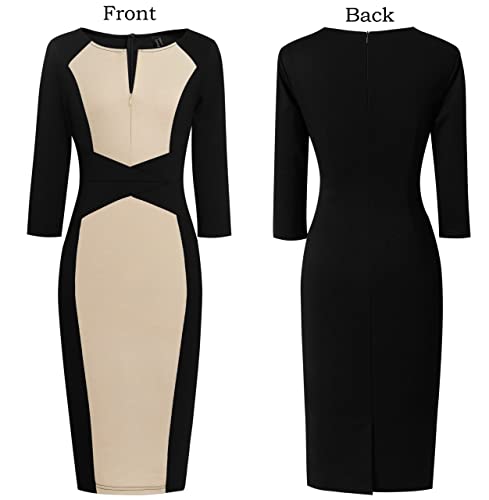 Image of VFSHOW Womens Slim Zipper Up Work Business Office Party Bodycon Pencil Sheath Dress