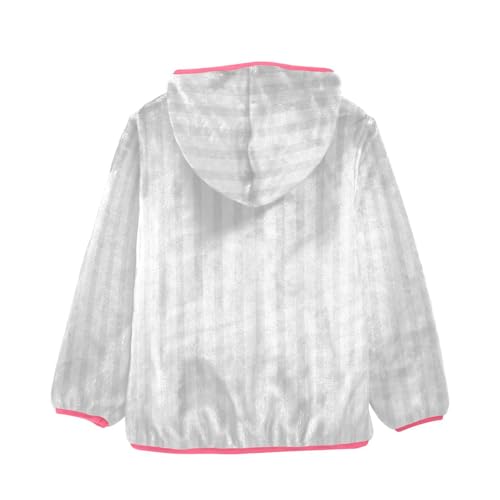 GuoChe Abstract White Gray Pinstripe Kid Fleece Jacket2