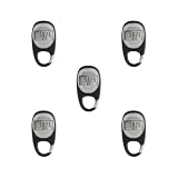 5 set Facile A Pedometro Con Tri ForAxis Sensor Technology ABS Contapassi Preciso Con Fibbia Montagna Semplice Walking Pedometro nero