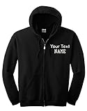 INK STITCH Unisex 18600 Custom Stitching Design Your Own Hoodie Zip up Jackets - Black (M)