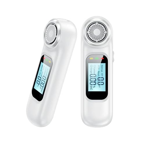 Image of Alcohol Tester Breath Analyzer Professional Alcohol Testing Machine with LCD Digital Display, USB Rechargeable Portable Alcohol Detector Breathalyzer High Precision Audible Alert (Model S-21)
