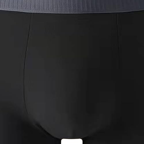 Men's Pure Cotton Stretch Underwears Moisture-Wicking Soft Boxer Brief Fly Underwear Boxer For Men (Black-pc3,Large)2