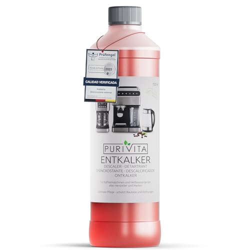 PURIVITA® Universal Descalcificador Máquinas de Café [750 ml] - Anticalcário para máquinas Delonghi, Dolce Gusto, Nespresso, Philips e outras - Limpa cafeteiras