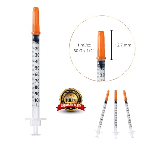 10 Stück 1 ml/cc Plastiktube 30G (0,3 x 12,7mm), Mehrzweck-Messwerkzeuge, Einzeln verpackt (30G 1/2')