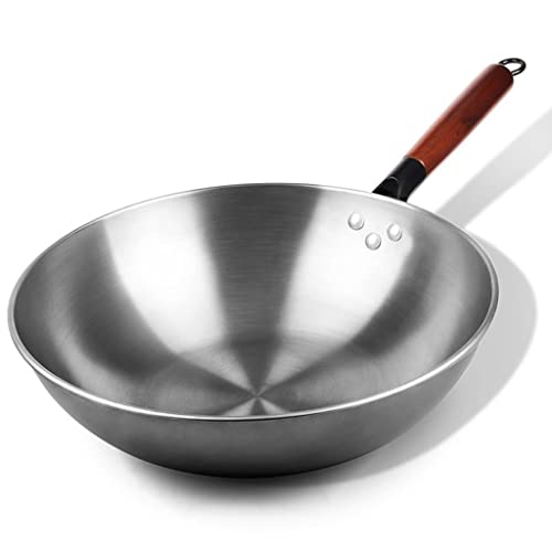 Wok con mango de madera desmontable miniatura 1