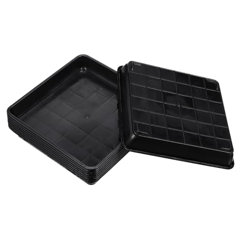 NULYLU 8piezas Bandeja De Plástico para Macetas Cuadradas Plato para Bonsai Trayecto De Jardinería para Plantas y Drenaje
