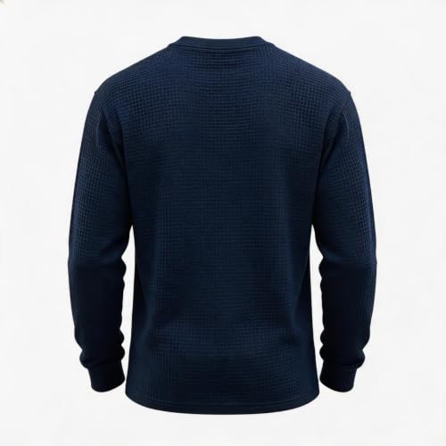 Rugby Shirts for Men Waffle Knit Game Day Long Sleeve Casual Pullover - image 2