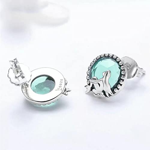 Boucles d'oreilles à tige vert clair légères pour oreilles sensibles