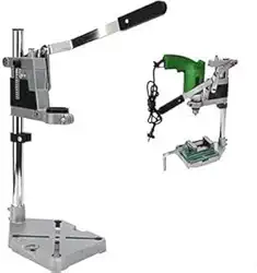 Suporte para Furadeira com Morsa - Ajuste de Altura e Ângulo para Trabalhos para Perfuração C/Morsa Ajustavel