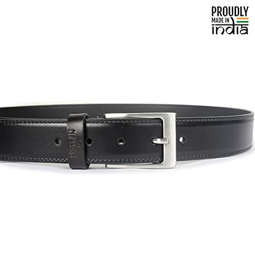 Image of THE CLOWNFISH Men's Genuine Leather Belt with Textured /Embossed Design