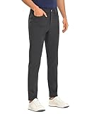 CRZ YOGA Herren Golfhose Stretchhose Schnell Trocknend Lang Golf Hosen mit Taschen Tinte grau 34W