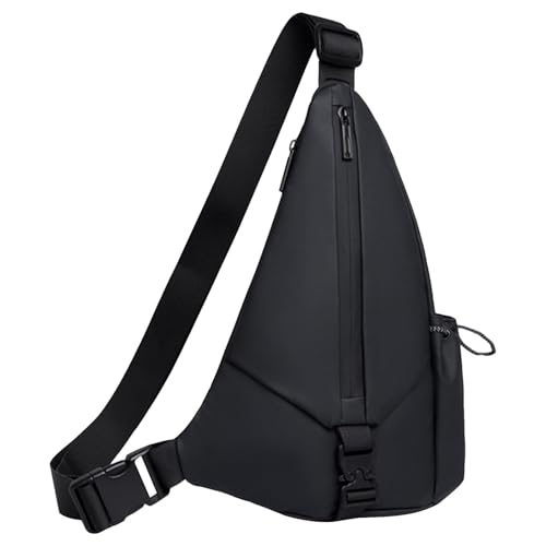 Dybnuhoc para hombre, mochila de una sola correa, impermeable, mochila triangular de una sola correa para hombre, senderismo, viajes