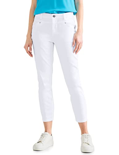 STREET ONE Damen A376146 Stoffhose Casual, White, 42W