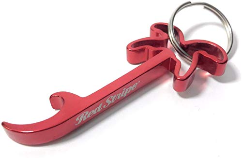 Red Stripe Jamaican Lager Palm Tree Keychain Bottle Opener