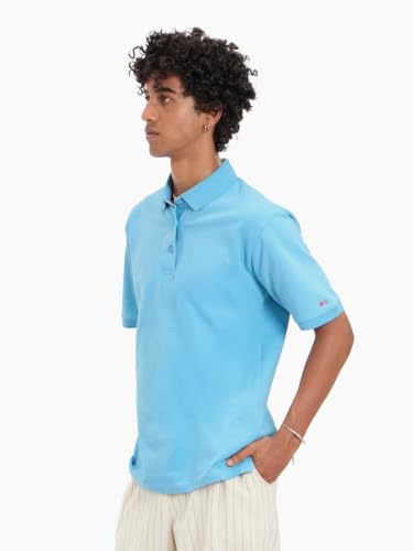 Image of LUDIC Core Polo T-Shirt, Dailymove Collection | Regular Fit | Stand-up Collars | 100% Organic Cotton, 240 GSM | Lightweight & Comfortable |Everyday Essential | Polo T-Shirt for Men