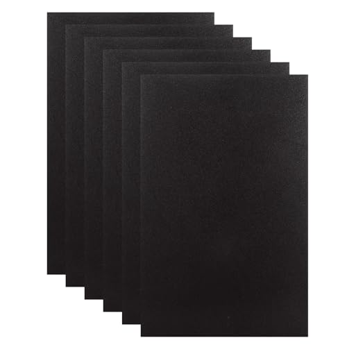 Láminas negras de plástico ABS 6 piezas 12x16x0.3 cm 1/8 pulg miniatura 1