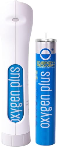 Oxygen Plus Filled with 99.5% Pure Recreational Oxygen Cans – O+ Elevate Pack – Reusable Dispensing Shell with 2 O+ Refill Oxygen Canisters - Natural Energy- Home, Yoga, Pilates