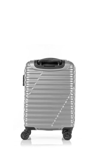 Image of American Tourister (Set of 3 Pc Small Medium and Large Polycarbonate Hardsided Cabin Checkin Strolly /Suitcase 8 Spinner Wheels Luggage (L.Silver)