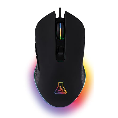 THE G-LAB Kult Helium USB Wired Gaming Mouse - Sensore ottico da 800 a 3200 DPI, retroilluminazione...
