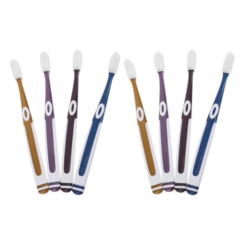 Genérico Cepillos de Dientes Portátiles de Silicona 8 Piezas Cabezal Suave para Encías Sensibles Limpieza Profunda para Adultos Adecuado para Hotel y Viaje