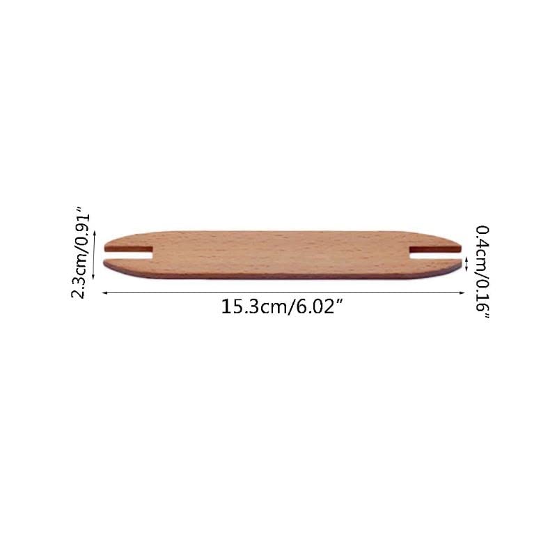 Beech Wood Weaving Shuttle Loom Knitting Tool Sweater Scarf Tapestry Coil Stick DIY Crafts - (Color: Khaki, Size: M)
