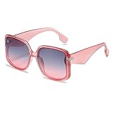 Mode Quadratische Sonnenbrille Damen Herren Farbverläufe PC Leopard Rahmen Lässiger Stil Vintage Sonnenbrille UV400, C4, Einheitsgröße