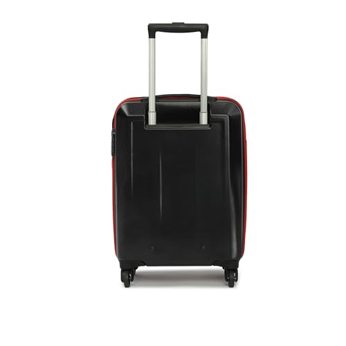 Image of YAYAVAR Batman Trolley Suitcase - 40L, Cabin Luggage with 8 Spinner Wheel, Hard Shell Polycarbonate Suitcase, Number Lock, Water Resistant, Luggage Bag for Travel (Red & Black, 55cm, Small)