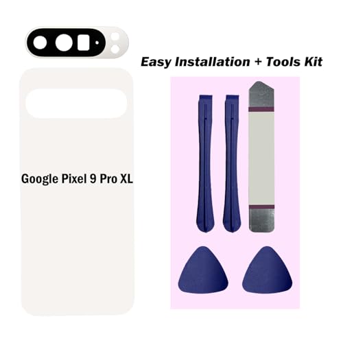 Image of for Pixel 9 Pro XL Back Glass Replacement with Rear Camera Lens for Google Pixel 9 Pro XL 5G Back Cover Glass Housing Door + Pre-Install Tapes + Tools(Not Suitable for Pixel 9 /9 Pro)(Porcelain)
