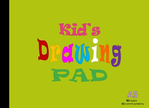 Drawing Pad for Kids: Children's Sketch Pad / Sketchbook A5, 110 Pages, Thick 90gsm Paper, Landscape | Note Book for Colouring Sketching Painting Doodling Scribbling Art and Crafts - Green